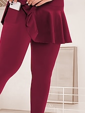 abordables Deportes Talla Grande y Embarazo-Mujer mallas de pilates pantalones deportivos Mallas Leggings de Yoga Bolsillo Ligero Pilates Gimnasio Corriendo Pantalones Color sólido Gris oscuro Negro Borgoña Talla Grande Deportes Ropa de Deporte