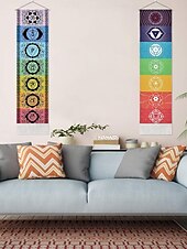 tanie Wiszący i tkany gobelin na ścianę-Boho gobelin Chakra tkany gobelin nordycka dekoracja do salonu sypialni boho zasłona na ścianę frędzle