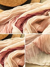 economico Cravatte e papillon da uomo-sciarpa leggera in chiffon stropicciato da uomo con effetto tie-dye sfumato, perfetta per viaggi bohémien, stratificazione quotidiana e look primaverili/autunnali