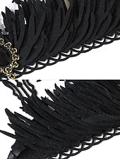 billige Maskerade Tilbehør-gotisk svart blondekronepannebånd med edelstensanheng til dame, Halloween-festdronningtiara, kostymetilbehør i vintagestil for voksne