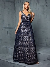 cheap BLUE-A-Line Quinceanera Dresses Elegant Dress Formal Wedding Floor Length Sleeveless V Neck Lace V Back with Pleats