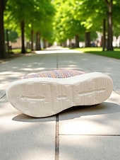 abordables Sandalias deslizantes-Sandalias de malla tejida de colores para mujer: sandalias ligeras con punta abierta y comodidad aireada, perfectas para recados en la ciudad, paseos por la playa y relajación en el patio.
