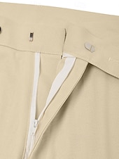 billige Uformelle dresser-herre lindresser strand bryllup sommerdresser ensfarget 3-delt skreddersydd passform enkeltspent to-knapper beige himmelblå hvit