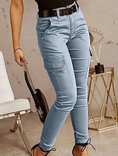 cheap Women&#039;s Cargo Pants-Women&#039;s Cargo Pants Pants Trousers Fashion Streetwear Full Length Natural Solid Colored Pocket Comfortable Micro-elastic Sports &amp; Outdoor Daily Wear Dark Brown Black Light Green Army Green Spring Fall