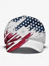 levne Pánské klobouky-Pánská baseballová čepice s americkou vlajkou – vlastenecká nastavitelná čepice s potiskem USA s motivem distorted usa pro outdoorové sporty, 4. července a běžné nošení