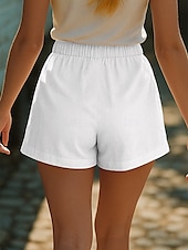 economico Cortometraggi grafici-Per donna Chinos Shorts Vacanza Vintage Stile Etnico Corto Vita Alta Grafico Fibbia Stampato Traspirante Morbido All&#039;aperto Micro-elastico Formale All&#039;aperto Vacanza Rosso rubino Nero Bianco Rosa