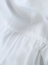 お買い得  シャツジャケット-女性用 シャケット 快適 高通気性 ボタン カジュアル 平織り バケーション ストリート カジュアル デイリーウェア シングルブレスト ロング ラペル レギュラー 長袖 アウターウェア ホワイト ブルー 春 秋