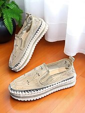 abordables Baskets femme-Baskets à plateforme en maille strass pour femmes - Chaussures décontractées respirantes et scintillantes avec semelle épaisse pour les rendez-vous quotidiens et les sorties élégantes