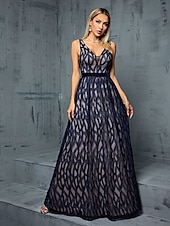 cheap BLUE-A-Line Quinceanera Dresses Elegant Dress Formal Wedding Floor Length Sleeveless V Neck Lace V Back with Pleats