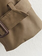 preiswerte Hemdjacken-Damen Freizeitjacke Bequem Knöpfe Tasche Mode Modern Einfach Täglich Ausgehen Doppelreihig Regulär Umlegekragen Normale Passform Langarm Oberbekleidung Schwarz Braun Khaki Herbst Winter