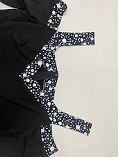 cheap Art&amp;Design Jumpsuit-Women's Normal Jumpsuit Elegant Geometric Short Sleeve Wide Leg V Neck Patchwork High Waist Party Work Regular Fit Black Wine Blue Summer