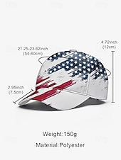 levne Pánské klobouky-Pánská baseballová čepice s americkou vlajkou – vlastenecká nastavitelná čepice s potiskem USA s motivem distorted usa pro outdoorové sporty, 4. července a běžné nošení