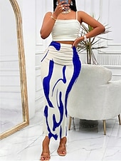 cheap Graphic Skirts-Women&#039;s Skirt Bodycon Fashion Casual Maxi High Waist Skirts Floral Print Stretchy Street Daily Blue Fuchsia Apricot Coffee Summer Polyester