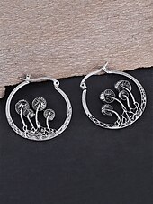 billige Øredobber for kvinner-Vintage sopp-øredobber til dame – statement-smykker i legering med skoginspirert design, ideelle for naturelskere, festivaler og bohemske antrekk