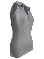 ieftine Top simplu-Pentru femei Camisole Tank Top Culoare solidă Modern Casual Fără manșon Guler Cămașă Topuri obișnuite Zilnic Fermoar Negru Roșu Vin Albastru piscină Maro Trifoi Vară