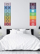 tanie Wiszący i tkany gobelin na ścianę-Boho gobelin Chakra tkany gobelin nordycka dekoracja do salonu sypialni boho zasłona na ścianę frędzle