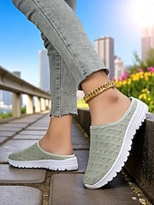 billige Sneakers til kvinner-Rosa nettingsko til dame – lette, pustende mullesneakers for utendørs trening, bypendling og uformelle reiser