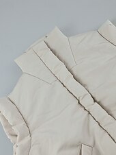 abordables Gilet-Femmes Chemisier Uni Moderne Occasionnel Sans manches Col roulé Hauts Réguliers Fête Sortir Fermeture éclair Noir Blanche Violet Marron Abricot Automne