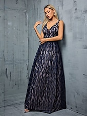 cheap BLUE-A-Line Quinceanera Dresses Elegant Dress Formal Wedding Floor Length Sleeveless V Neck Lace V Back with Pleats