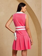 billiga Golfklänningar-Dam golfklänning Sjöblå Svart Marinblå Ärmlös Klänningar Golfkläder för damer Kläder Outfits Bär kläder