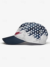 levne Pánské klobouky-Pánská baseballová čepice s americkou vlajkou – vlastenecká nastavitelná čepice s potiskem USA s motivem distorted usa pro outdoorové sporty, 4. července a běžné nošení
