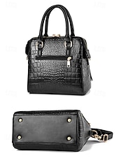 levne Kabelky a tote tašky-Dámská kabelka z umělé kůže s krokodýlím vzorem a střapcovým přívěskem – elegantní horní ucho a crossbody kabelka do práce, na nákupy i na každodenní výlety