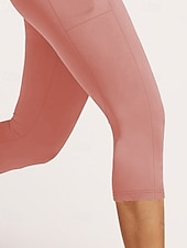 economico Leggings semplici-Per donna Pantaloni capri Pantaloni Eleganti Leggings Leggings comodi Streetwear Casual Lunghezza al polpaccio Naturale Semplice Tasca Elastico in vita Comodo All'aperto Confortevole All'aperto Sport