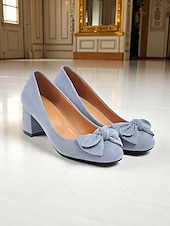 economico Anni &amp;#39;50-Per donna Tacchi Retrò Feste Lavoro Quotidiano Fiocco Tacco grosso Punta quadrata Elegante Vintage Finta pelle scamosciata Mocassino Nero Rosa Blu