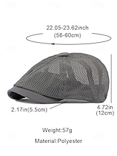 preiswerte Herrenhüte-Atmungsaktive Newsboy-Mütze aus Mesh für Herren – leichte Sommer-Schiebermütze im klassischen Ivy-Stil für Outdoor-Aktivitäten und Freizeit