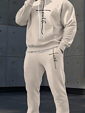 baratos Conjunto de Moletom 3D Masculino-Homens Gráfico 2pcs Conjuntos de moletom 3D Moletom Moletom com capuz Manga Longa Calças compridas Com Capuz Casual Diário Roupa Esportiva Impressão 3D Primavera Outono Inverno Marron