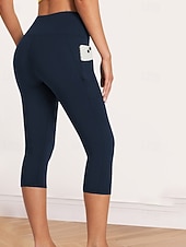 economico Leggings semplici-Per donna Pantaloni capri Pantaloni Eleganti Leggings Leggings comodi Streetwear Casual Lunghezza al polpaccio Naturale Semplice Tasca Elastico in vita Comodo All'aperto Confortevole All'aperto Sport