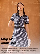 preiswerte Designer-Kollektion-Damen Golfkleid Schwarz Kurzarm Kleid Damen-Golfkleidung, Kleidung, Outfits, Kleidung