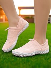 levne Dámské tenisky-Dámské flyknit nazouvací tenisky – prodyšné a lehké barefoot boty na běh, venkovní procházky a každodenní aktivity