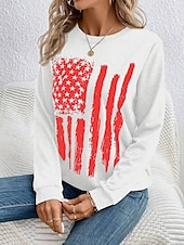 ieftine Magazin grafic Sweatshirts &amp; Hanorace-Pentru femei Hanorac pulover Grafic Dungi Casual Manșon Lung Stil Nautic Topuri obișnuite Casă Stradă Zilnice Imprimeu Alb Roz Îmbujorat Albastru piscină Maro Gri Vară Primăvară Toamnă Iarnă