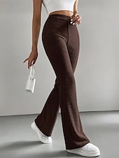 ieftine Jambiere simple-Pentru femei Pantaloni Jambiere Colanți confortabili Casual A face exerciții fizice Lungime totală Talie Înaltă Simplu Talie elastică Respirabilitate Respirabil Strech Vacanță Stradă Purtare Zilnică