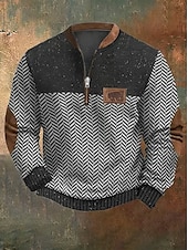 economico Felpe di base-Per uomo Maglia Felpa con zip corta Nero Verde militare Blu marino Grigio Mezza zip Blocco di colori Mucca Testurizzato Sport &amp; Outdoor Quotidiano Ferie Poliestere Streetwear Casual Primavera