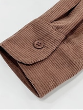 economico Giubbotti e cappotti da uomo-Per uomo Giacca Leggera Giacca in Velluto a Coste Giacca Casual Vacanza Quotidiano Resistente all&#039;usura Tasca Primavera Autunno Semplice Moda Classico Bavero Regolare Nero Blu marino Cammello Marrone