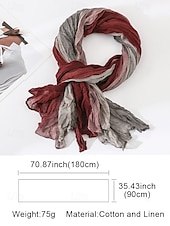 economico Cravatte e papillon da uomo-sciarpa leggera in chiffon stropicciato da uomo con effetto tie-dye sfumato, perfetta per viaggi bohémien, stratificazione quotidiana e look primaverili/autunnali