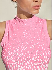 billiga Kvinnors golfkläder-Dam golfklänning Rosa Ärmlös Golfkläder för damer Kläder Outfits Bär kläder