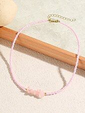 cheap Women&#039;s Necklace-Women&#039;s Colorful Beaded Layered Necklace Set – Boho Evil Eye, Pearl, and Charm Accents – Adjustable Summer Jewelry for Teens and Young Women – Ideal for Beach, Festivals and Casual Wear
