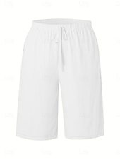 お買い得  ショーツ-女性用 チノパン バミューダショーツ 旅行度假风 ファッション ベーシック 膝丈 ハイウエスト 平織り ポケット 弾性ウエストバンド 快適 ソフト マイクロエラスティック アウトドア ストリート アーミーグリーン 海軍 ブラック ホワイト 夏 春 レギュラー