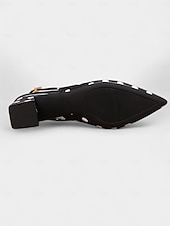 abordables Années 1950-Escarpins à talons compensés et bride arrière à pois pour femmes – chaussures habillées style années 1950 pour les fêtes, le bureau et les événements rétro
