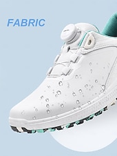 abordables Zapatos de Golf para Mujeres-Zapatos de golf ligeros para mujer: zapatillas deportivas modernas con detalles en rosa para la práctica diaria del golf y actividades al aire libre en verano.
