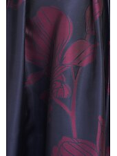 preiswerte FLORAL-A-Linie Abendkleid Elegant Kleid Formell Hochzeit Bodenlang Halbarm Hemdkragen Tasche Satin mit Blumenmuster 2025