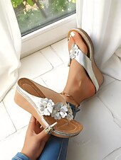 billige Kilesandaler-Damekile-flip-flops med blomstermotiv og polstret såle, sommerkomfortsandaler for hjemmet, stranden og daglige ærender