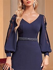 abordables VERT-Ligne A Robes de Quinceanera Élégant Robe Formel Mariage Longueur au sol manche longue Col en V Satin avec Perlage 2025