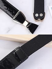 cheap Women&#039;s Belt-Women’s Bowknot Elastic Waist Belt – Faux Leather Dress Belt with Metal Buckle, Elegant Skinny Style for Office, Party or Formal Outfits