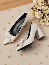 olcso Block Heels-női fekete velúr blokk sarkú, hegyes orrú, strasszos masnival díszített, elegáns és kényelmes alkalmi randevúkra és mindennapi viseletre.