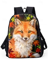 economico Zaini per Bambini e Adolescenti-Set di zainetto a forma di volpe per bambine delle elementari, composto da 3 pezzi: borsa per il pranzo e astuccio, simpatico zainetto con animali del bosco per il ritorno a scuola e l'uso quotidiano.