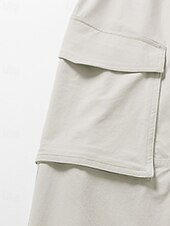 levne dámské cargo kalhoty-Dámské Kargo kalhoty Kalhoty Šik ven Na běžné nošení Plná délka Přírodní Bez vzoru Kapsy Pružný design se stahovací šňůrkou Pohodlný Venkovní Pohodlné Dovolená Denní nošení Šedá Černá Bílá Podzim